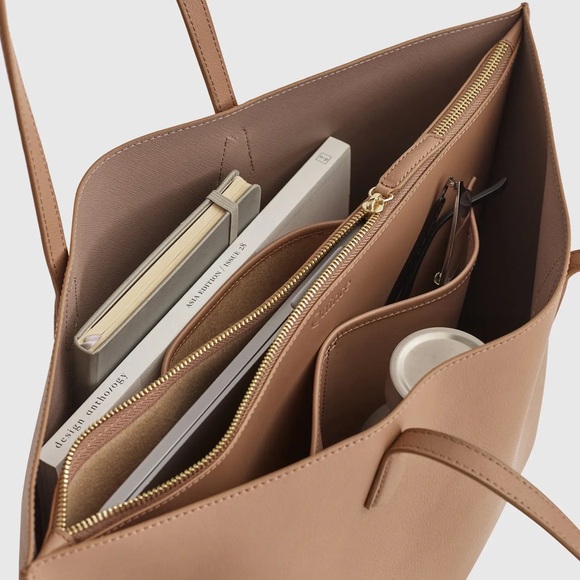 Quince Italian Leather Triple Compartment Shopper Tote - Picture 7 of 7